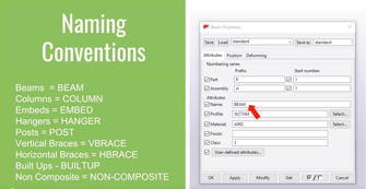 Qnect Tekla Naming Conventions