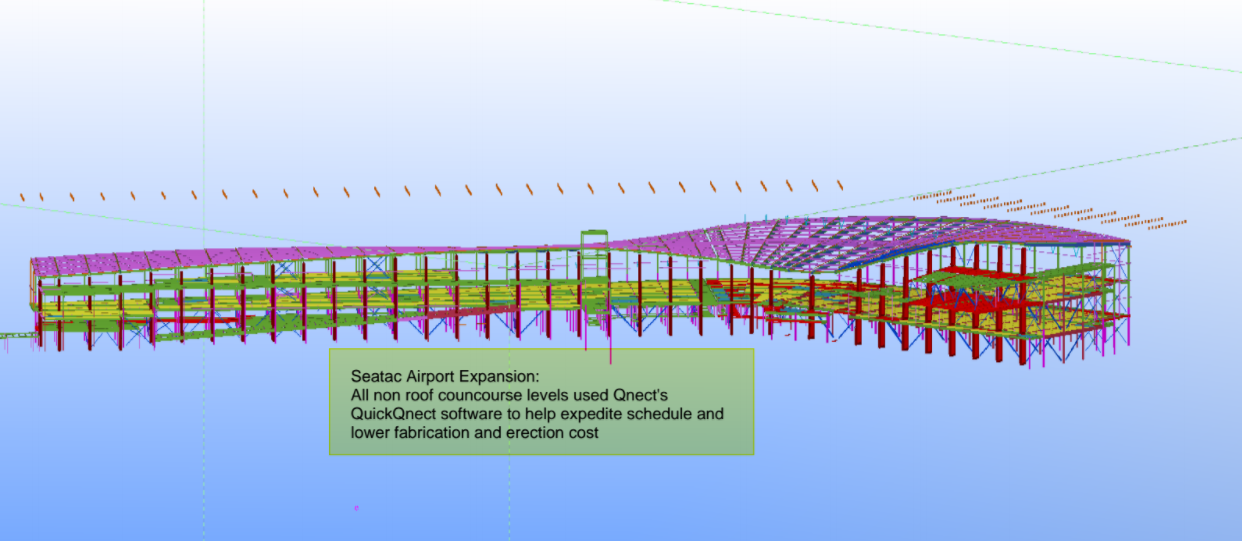 Tekla model of SeaTac North Terminal expansion